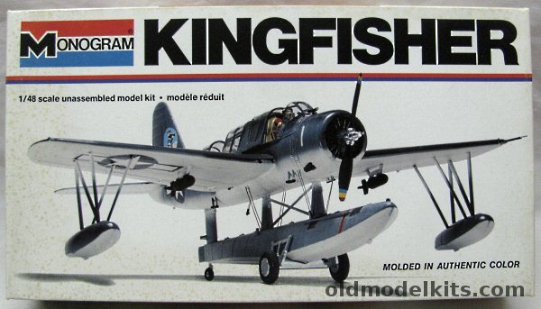 Monogram 1/48 OS2U Kingfisher - RAF / US Navy WWII / Pre-War Yellow Wing Markings - Land Or Seaplane Versions, 5304 plastic model kit